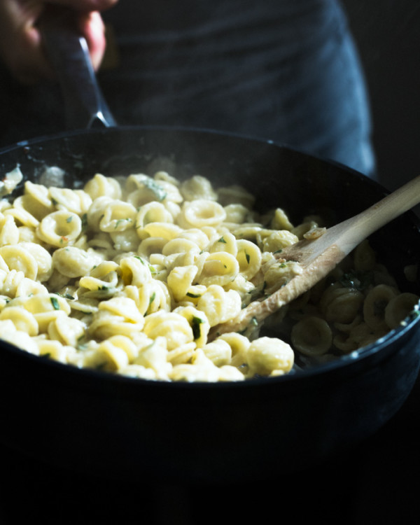 Creamy Almond Milk Pasta with Herbs