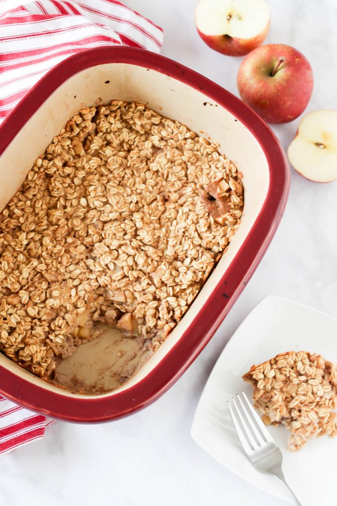 Apple pie walnut baked oatmeal (gluten-free, vegan)