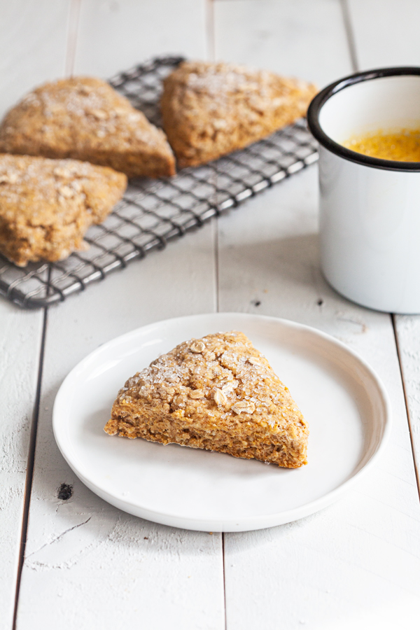 Wholesome Vegan Pumpkin Oat Scones