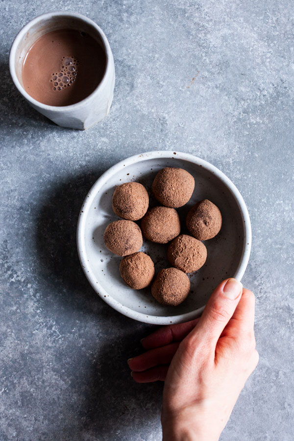 Vegan Cashew Espresso Truffles