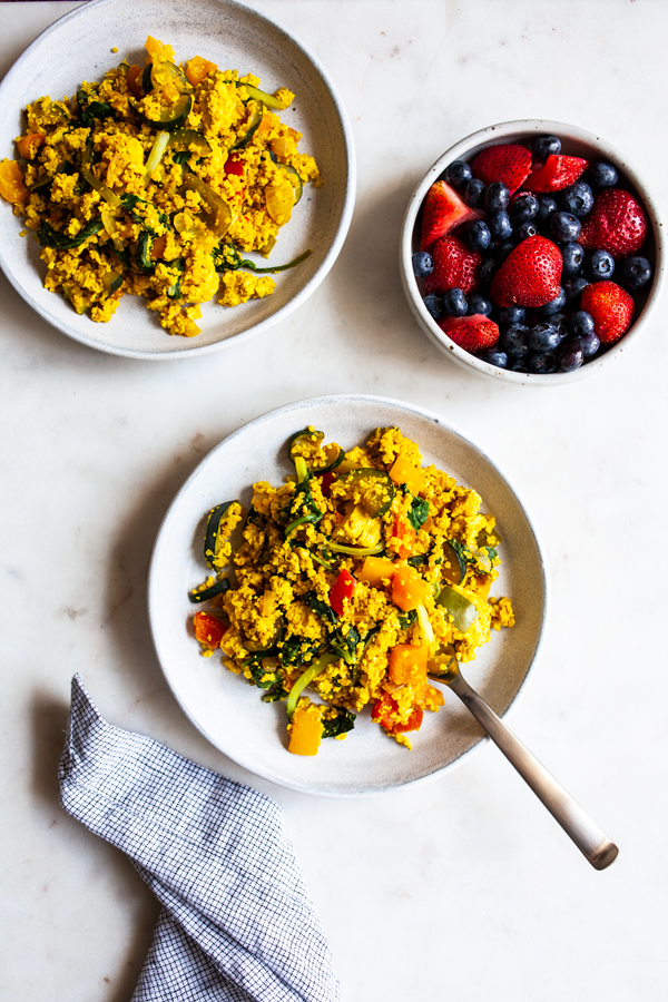 Tofu Quinoa Veggie Scramble | The Full Helping