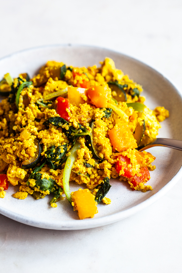 Tofu Quinoa Veggie Scramble | The Full Helping