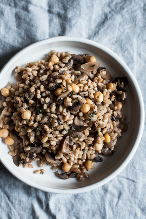 Simple, Savory Mushroom Farro