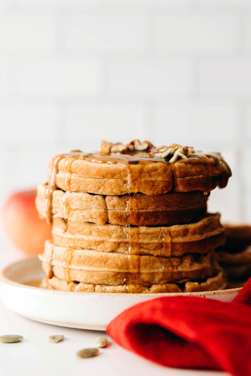 Vegan Apple Cinnamon Waffles