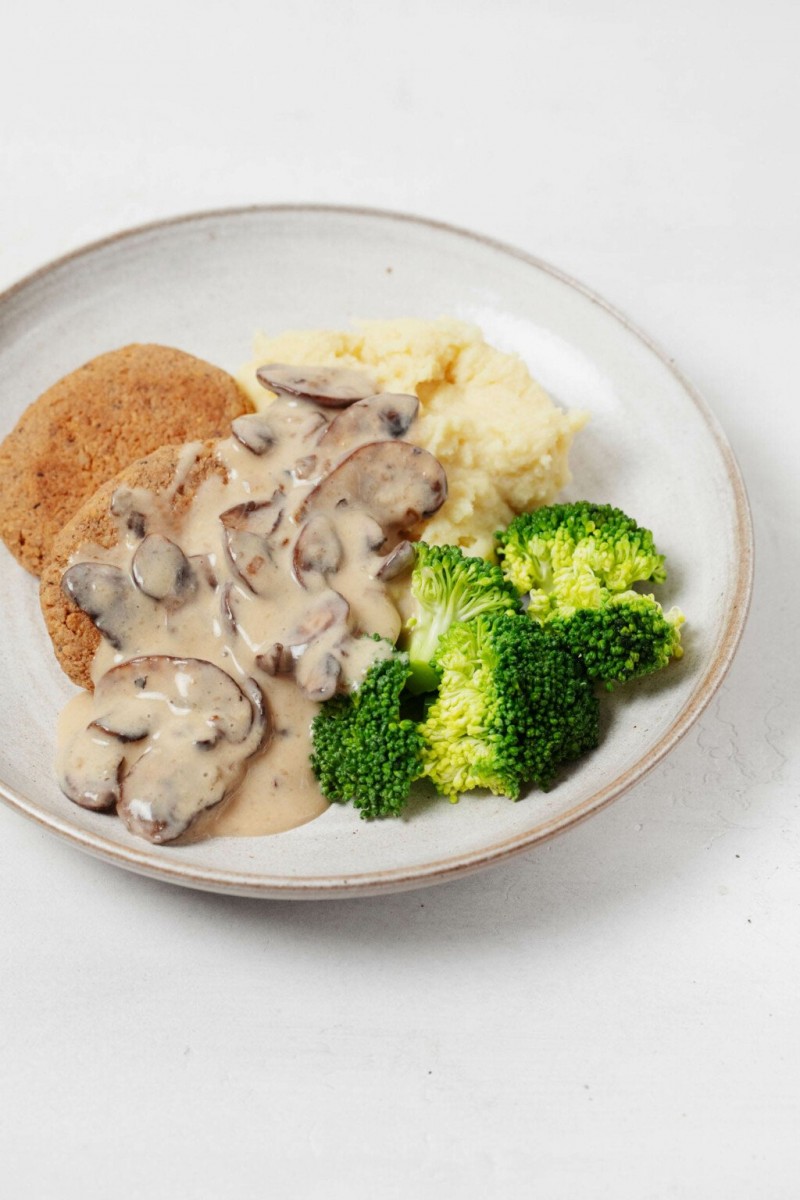 Vegan Salisbury Steak with Mushroom Gravy